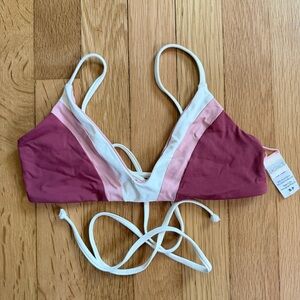 L*SPACE Colorblock Bikini Top